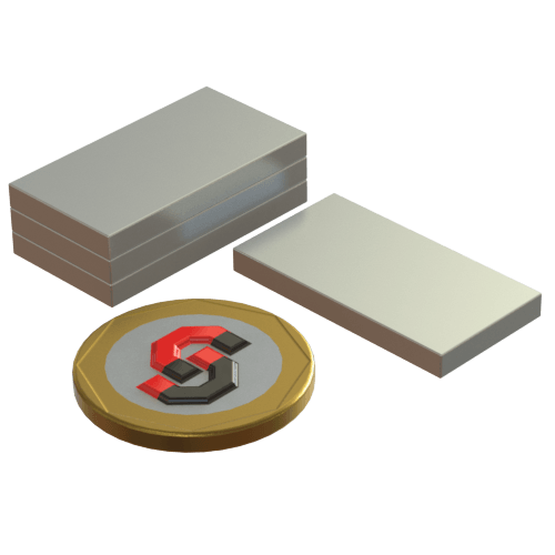 N52 Neodymium magnet block : 30mm L x 16mm W x 3mm T - Supreme Magnets