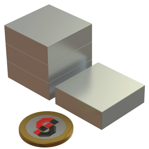N52 Neodymium magnet block : 30mm L x 30mm W x 10mm T - Supreme Magnets