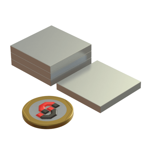 N52 Neodymium magnet block : 30mm L x 30mm W x 4mm T - Supreme Magnets