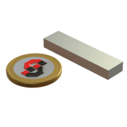 N52 Neodymium magnet block : 40mm L x 10mm W x 5mm T - Supreme Magnets
