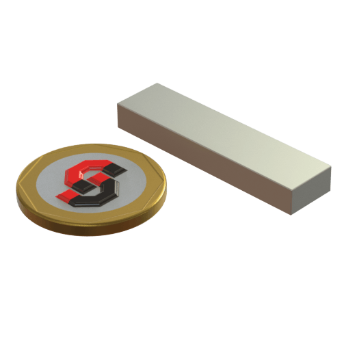 N52 Neodymium magnet block : 40mm L x 10mm W x 5mm T - Supreme Magnets