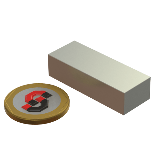 N52 Neodymium magnet block : 40mm L x 15mm W x 10mm T - Supreme Magnets