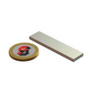 N52 Neodymium magnet block : 50mm L x 12mm W x 3mm T - Supreme Magnets