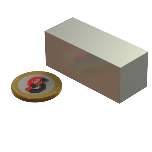 N52 Neodymium magnet block : 50mm L x 20mm W x 20mm T - Supreme Magnets