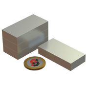 N52 Neodymium magnet block : 50mm L x 25mm W x 12mm T - The Quaint Magnet Shop