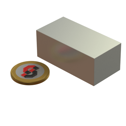 N52 Neodymium magnet block : 50mm L x 25mm W x 20mm T - Supreme Magnets