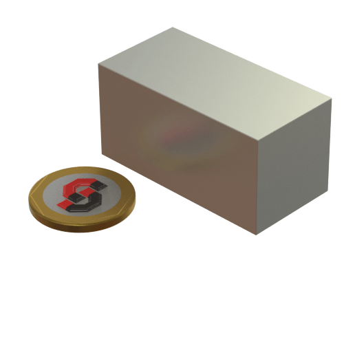 N52 Neodymium magnet block : 50mm L x 25mm W x 25mm T - Supreme Magnets
