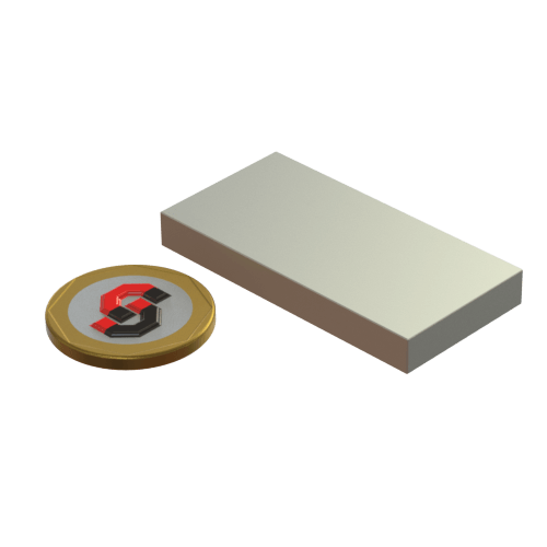 N52 Neodymium magnet block : 50mm L x 25mm W x 6mm T - Supreme Magnets
