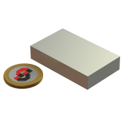 N52 Neodymium magnet block : 50mm L x 30mm W x 10mm T - Supreme Magnets