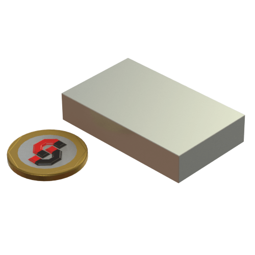N52 Neodymium magnet block : 50mm L x 30mm W x 10mm T - Supreme Magnets