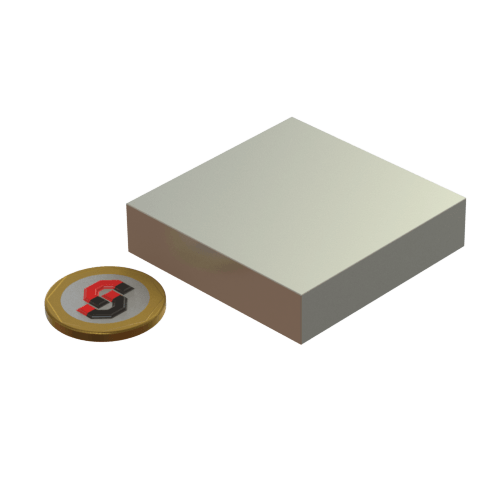 N52 Neodymium magnet block : 50mm L x 50mm W x 12mm T - Supreme Magnets