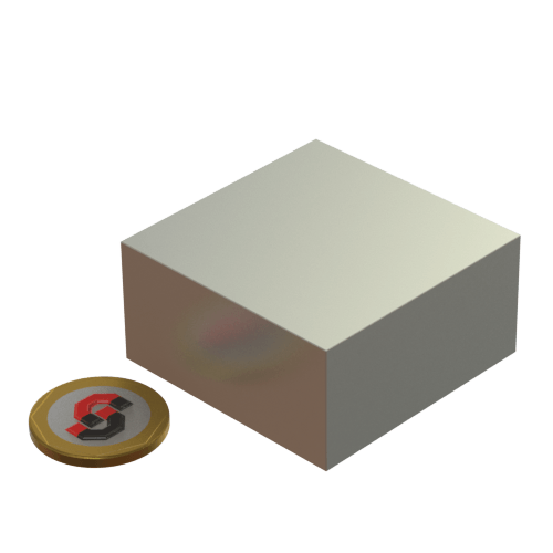 N52 Neodymium magnet block : 50mm L x 50mm W x 25mm T - Supreme Magnets