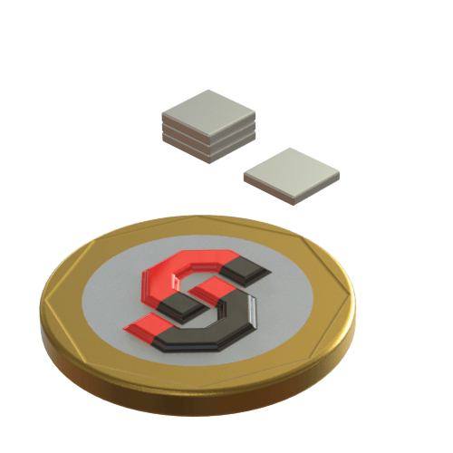 N52 Neodymium magnet block : 6mm L x 6mm W x 1mm T - Supreme Magnets