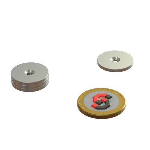 N52 Neodymium magnet countersunk ring : 20mm OD x 5.6mm large ID x 3mm small ID x 2mm H - The Quaint Magnet Shop