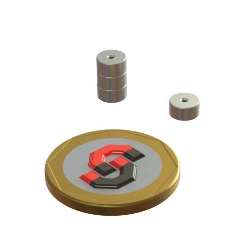 N52 Neodymium magnet countersunk ring : 6mm OD x 1.5mm large ID x 1mm small ID x 3mm H - The Quaint Magnet Shop