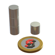 N52 Neodymium magnet cylinder : 10mm OD x 10mm T