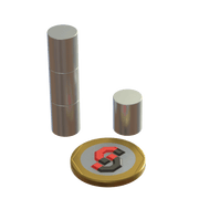 N52 Neodymium magnet cylinder : 10mm OD x 12.7mm T