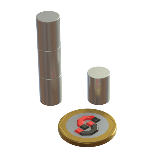 N52 Neodymium magnet cylinder : 10mm OD x 14mm T - Supreme Magnets