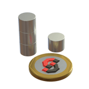 N52 Neodymium magnet cylinder : 10mm OD x 8mm T - The Quaint Magnet Shop