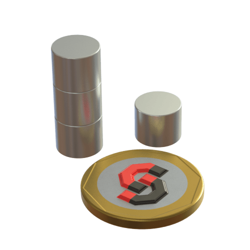 N52 Neodymium magnet cylinder : 10mm OD x 8mm T - The Quaint Magnet Shop