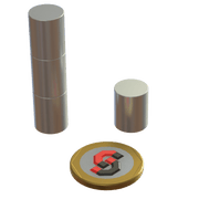 N52 Neodymium magnet cylinder: 12mm OD x 15mm T