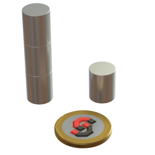 N52 Neodymium magnet cylinder : 12mm OD x 15mm T - The Quaint Magnet Shop