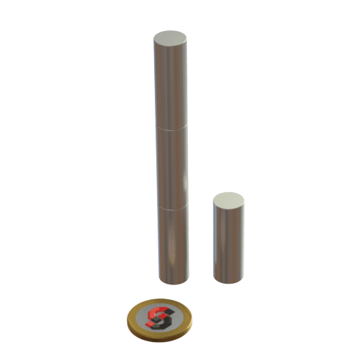 N52 Neodymium magnet cylinder : 12mm OD x 35mm T - Supreme Magnets
