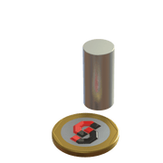 N52 Neodymium magnet cylinder : 12xmm OD x 25mm T