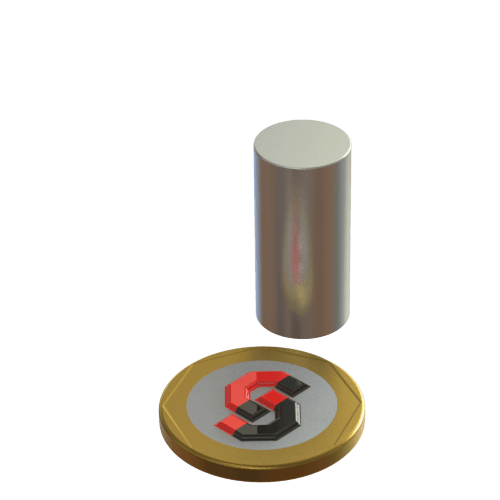N52 Neodymium magnet cylinder : 12xmm OD x 25mm T - Supreme Magnets