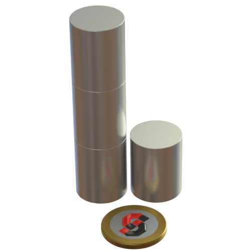 N52 Neodymium magnet cylinder : 20mm OD x 25mm T - Supreme Magnets