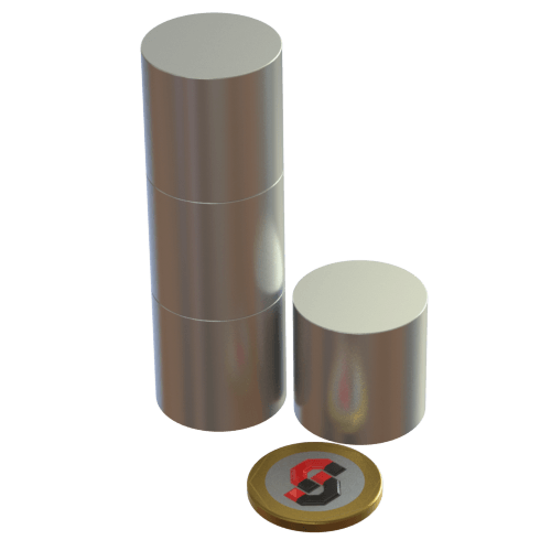 N52 Neodymium magnet cylinder : 25mm OD x 25mm T - Supreme Magnets