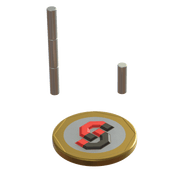N52 Neodymium magnet cylinder: 3mm OD x 10mm T