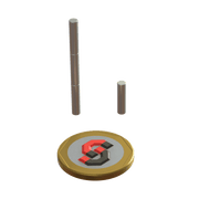 N52 Neodymium magnet cylinder : 3mm OD x 12mm T