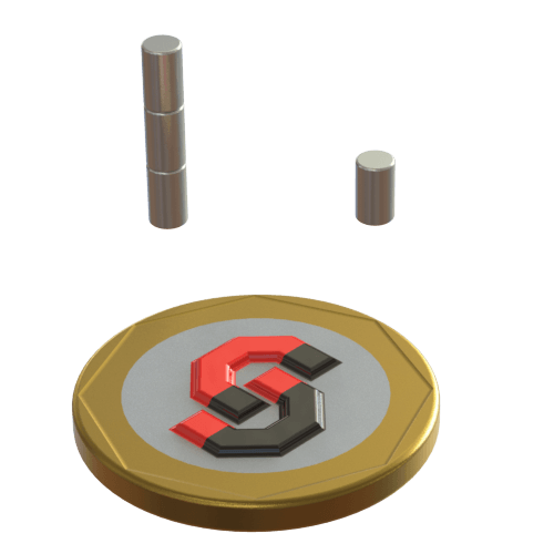 N52 Neodymium magnet cylinder : 3mm OD x 5mm T - Supreme Magnets