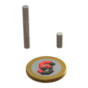 N52 Neodymium magnet cylinder: 4mm OD x 10mm T