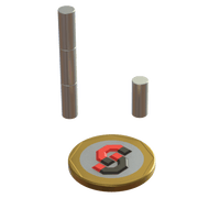 N52 Neodymium magnet cylinder : 5mm OD x 12mm T - Supreme Magnets