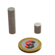 N52 Neodymium magnet cylinder : 8mm OD x 10mm T - Supreme Magnets