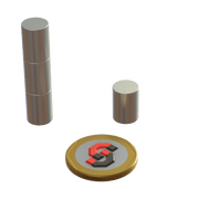 N52 Neodymium magnet cylinder : 9.5mm OD x 13mm T - Supreme Magnets