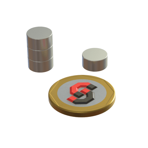 N52 Neodymium magnet disc : 10mm OD x 5mm T - Supreme Magnets