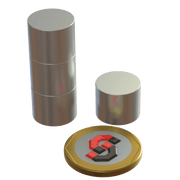 N52 Neodymium magnet disc : 15mm OD x 12mm T
