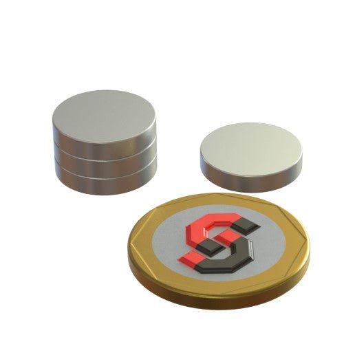 N52 Neodymium magnet disc : 15mm OD x 3mm H - The Quaint Magnet Shop