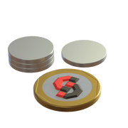 N52 Neodymium magnet disc: 18mm OD x 2mm T