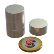 N52 Neodymium magnet disc : 20mm OD x 10mm T