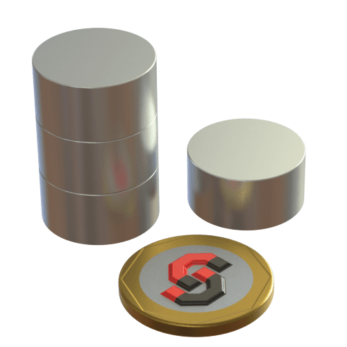 N52 Neodymium magnet disc : 20mm OD x 10mm T