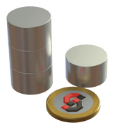 N52 Neodymium magnet disc : 20mm OD x 12mm T