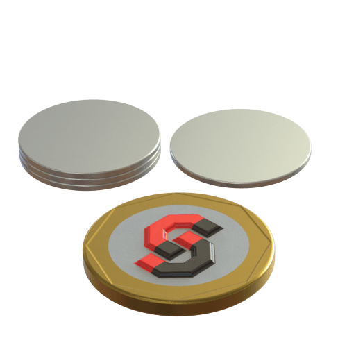 N52 Neodymium magnet disc : 20mm OD x 1mm T - Supreme Magnets