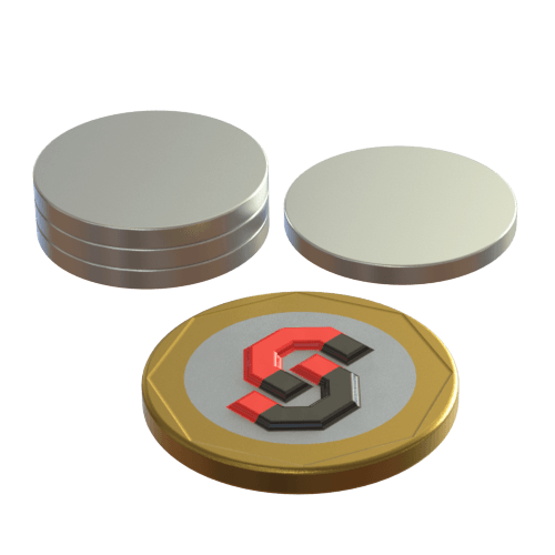 N52 Neodymium magnet disc: 20mm OD x 2mm T