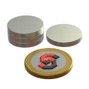 N52 Neodymium magnet disc: 20mm OD x 3mm T