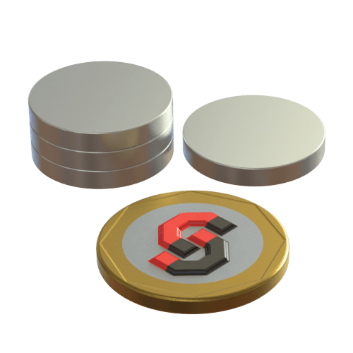 N52 Neodymium magnet disc: 20mm OD x 3mm T