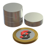 N52 Neodymium magnet disc: 20mm OD x 6mm T